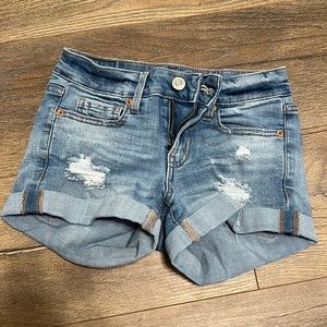Aeropostale distressed jeans shorts